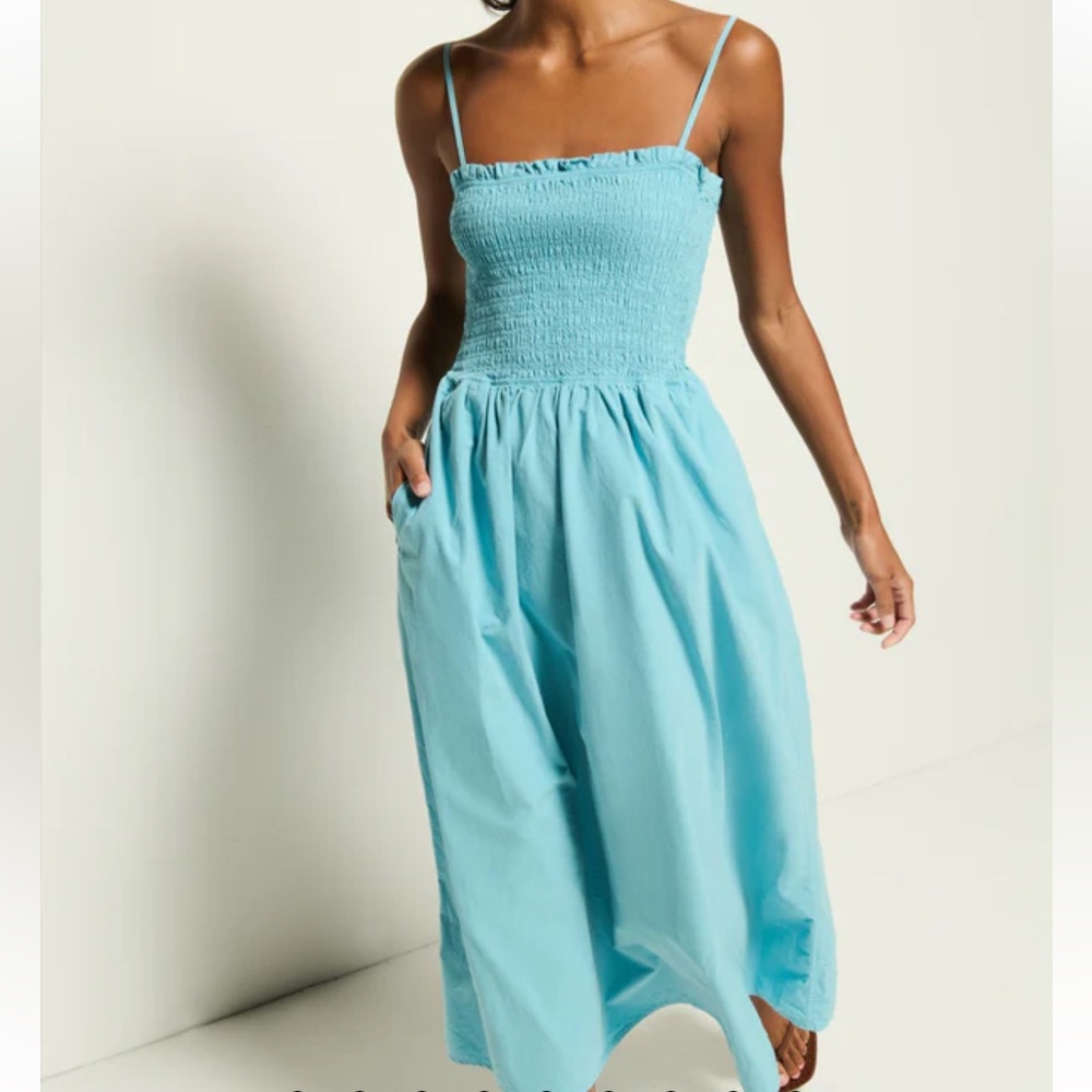 Nation LTD Light Blue Smocked Dress
